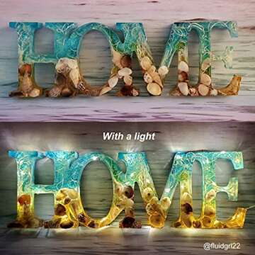 LET'S RESIN Home Mold,Resin Mold,Silicone Resin Molds with a Fairy Light to Sparkle Your DIY Resin Project