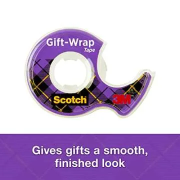 Scotch Gift Wrap Tape Kit, Wrapping/Art Supplies Set with Gift-Wrap and Cute Washi Tape, to/from Labels, and Sharp Scissors for Gift Wrapping, Scrapbooking, and Journaling