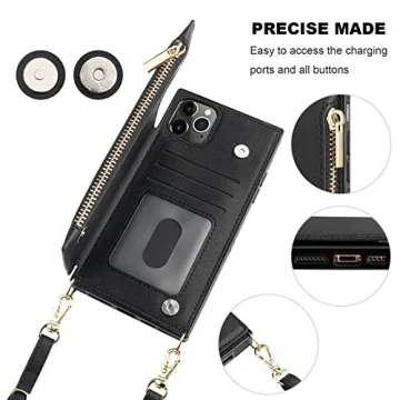 Bocasal iPhone 11 Pro Max Wallet Case with Card Holder