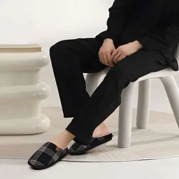 Cozy COFACE Memory Foam Scuff Slippers for Men