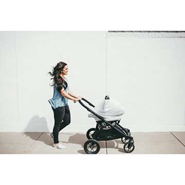 Copper Pearl Multi-Use Cover: Car Seat Covers, Nursing Cover, and Stroller Cover for Sun - Stretchy Fabric, All-Season Use, Stylish Designs, Easy Access for Moms - Everest