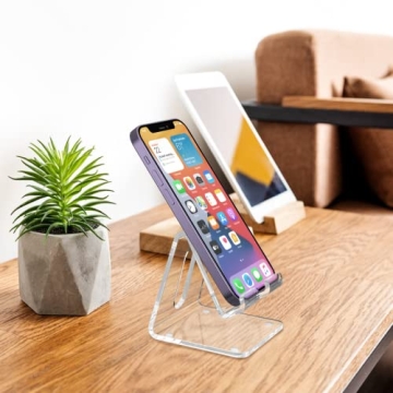 KTRIO Clear Phone Stand Holder for All Smartphones and iPhones