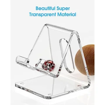 KTRIO Clear Phone Stand Holder for All Smartphones and iPhones