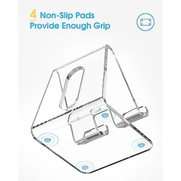 KTRIO Clear Phone Stand Holder for All Smartphones and iPhones