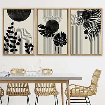 SIGNLEADER Framed Canvas Print Set for Modern Art Lovers