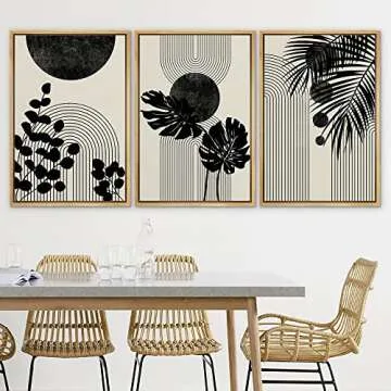 SIGNLEADER Framed Canvas Print Set for Modern Art Lovers