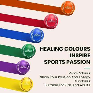 Fastes Baseballs 6 Pack, Soft Baseballs for Kids, Colorful Toddler Foam Practice Baseballs, Perfect ...