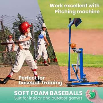 Fastes Baseballs 6 Pack, Soft Baseballs for Kids, Colorful Toddler Foam Practice Baseballs, Perfect for Hitting and Indoor or Outdoor Play, Baseball Gifts for Boys