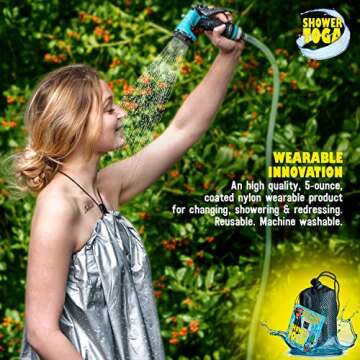 Shower Toga – Wearable Shower Garment, Privacy RV & Camping Shower, Surf Poncho, Shower Tent, or P...