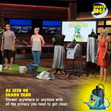 Shower Toga – Wearable Shower Garment, Privacy RV & Camping Shower, Surf Poncho, Shower Tent, or Portable Changing Room, Camping, Pool, & Outdoor Shower, Regular Size