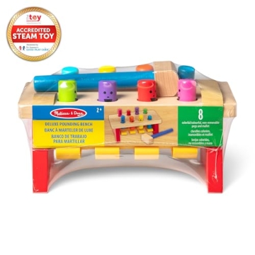 Melissa & Doug Deluxe Pounding Bench for Toddlers and Preschoolers