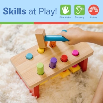 Melissa & Doug Deluxe Pounding Bench for Toddlers and Preschoolers