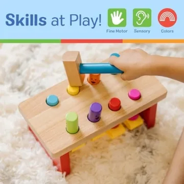 Melissa & Doug Deluxe Pounding Bench for Toddlers and Preschoolers
