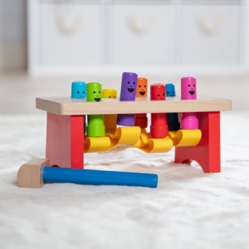 Melissa & Doug Deluxe Pounding Bench for Toddlers and Preschoolers