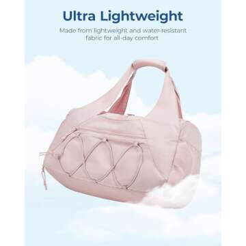 BAGSMART Lightweight Gym Bag for Women with Shoe Compartment