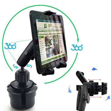 Versatile Cup Holder Mount for All Smartphones and Tablets