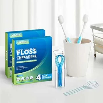 Kuvvfe Floss Threaders for Easy Daily Dental Care