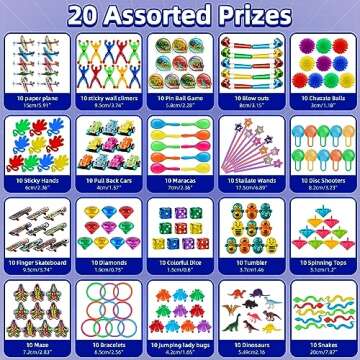 Amy&Benton 200PCS Kids Birthday Party Favors Prizes Box Toy Assortment for Classroom Kids Carnival Prizes Toys Goodie Bag Fillers Pinata Fillers for Kids Birthday Party