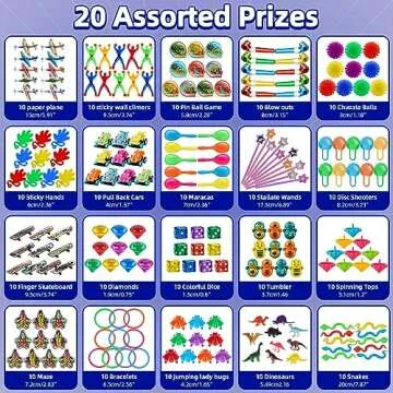 Amy&Benton 200PCS Kids Birthday Party Favors Prizes Box Toy Assortment for Classroom Kids Carnival Prizes Toys Goodie Bag Fillers Pinata Fillers for Kids Birthday Party