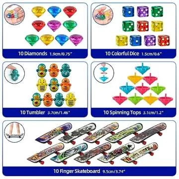 Amy&Benton 200PCS Kids Birthday Party Favors Prizes Box Toy Assortment for Classroom Kids Carnival Prizes Toys Goodie Bag Fillers Pinata Fillers for Kids Birthday Party