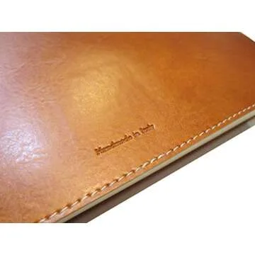 Fiorentina Soft Cover Italian Leather Guest Book with Guests Embossed on Cover - Tan