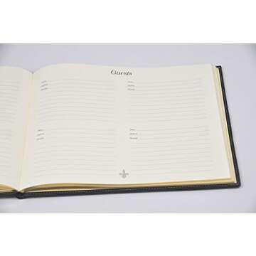 Fiorentina Soft Cover Italian Leather Guest Book with Guests Embossed on Cover - Tan