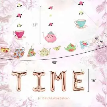 LaVenty Tea Party Balloon Decoration Set for Celebrations