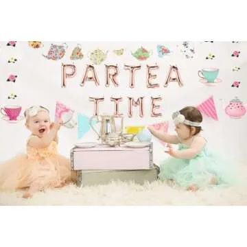 LaVenty Tea Party Balloon Decoration Set for Celebrations