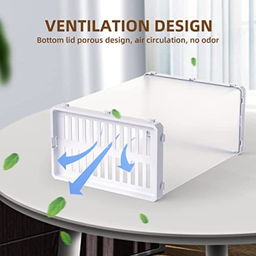 JONYJ Clear Stackable Shoe Organizer for Neat Storage