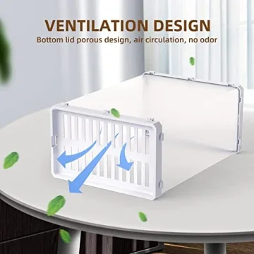 JONYJ Clear Stackable Shoe Organizer for Neat Storage