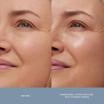 Summer Fridays Rich Cushion Face Cream - Ultra Plumping Barrier Repair Cream + Makeup Primer - Infuses Skin with Rich Hydration from Glycerin + Squalane - Non-Comedogenic + Fragrance-Free (1.69 Oz)