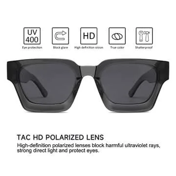 Baililai Unisex Polarized Sunglasses for Ultimate UV Protection