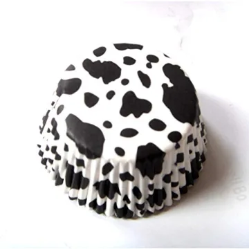Cow Print Cupcake Liners 100pcs - Standard Size Baking Cups
