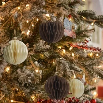 KI Store 8pcs Eco-Friendly Paper Christmas Ornaments