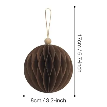 KI Store 8pcs Eco-Friendly Paper Christmas Ornaments