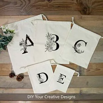 TOPDesign Reusable Produce Bags, Muslin Bags with Drawstrings for Shopping & Storage, 100% Natural Cotton Bags, Washable, Biodegradable, Food Safe