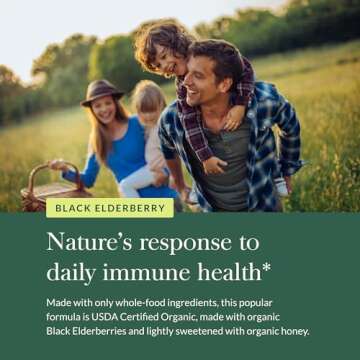 Gaia Herbs Black Elderberry (Sambucus Nigra) Syrup-Immune Support Supplement-Made with Organic Black Elderberries for Immune System Support-USDA Certified Organic Formula-5.4 Fl Oz (32-Day Supply)