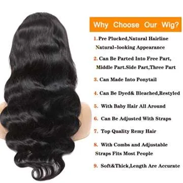 Drosuud Body Wave Lace Front Wig - 150% Density Human Hair