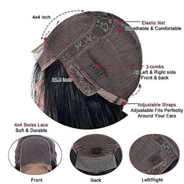 Drosuud Body Wave Lace Front Wigs Human Hair for Black Women Brazilian Body Wave Human Hair Wigs Pre Plucked Hairline with Baby Hair Natural Color 150% Denisty 18 Inch