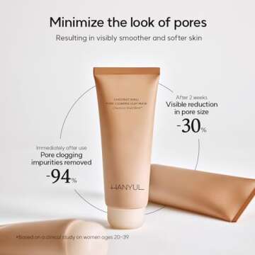 Hanyul Chestnut Shell Pore Clearing Clay Mask | Wash Off type, Deep Cleansing for Oily Skin with Mud & BHA, Refining and Smoothing, Korean Skincare, 3.39 fl.oz.