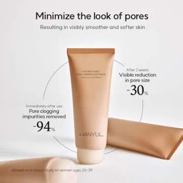 Hanyul Chestnut Shell Pore Clearing Clay Mask | Wash Off type, Deep Cleansing for Oily Skin with Mud & BHA, Refining and Smoothing, Korean Skincare, 3.39 fl.oz.