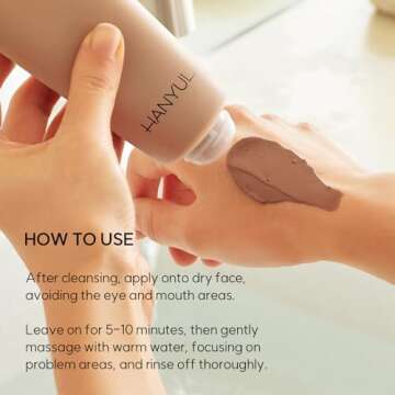 Hanyul Chestnut Shell Pore Clearing Clay Mask | Wash Off type, Deep Cleansing for Oily Skin with Mud & BHA, Refining and Smoothing, Korean Skincare, 3.39 fl.oz.