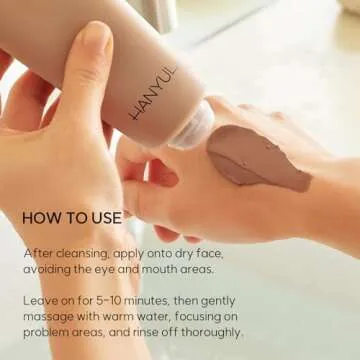 Hanyul Chestnut Shell Pore Clearing Clay Mask | Wash Off type, Deep Cleansing for Oily Skin with Mud & BHA, Refining and Smoothing, Korean Skincare, 3.39 fl.oz.