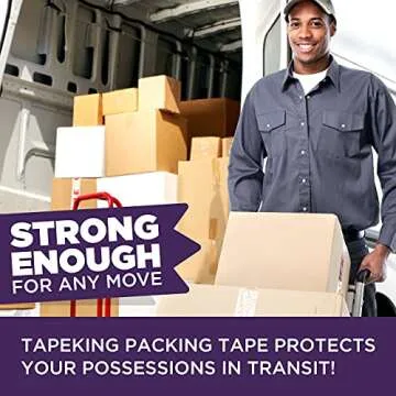 Tape King Heavy Duty Clear Packing Tape, 60 Yards/Roll, 12 Rolls - for Packing, Shipping and Moving
