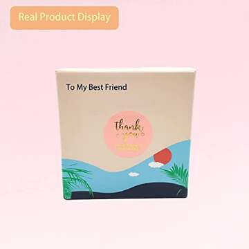 PMCDS2G 500pcs Thank You Stickers Pink Gold 1.5" in 1 Roll for Gift Décor Thank You Cards Small Business Handmade Crafts