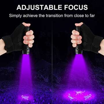 ULTRAFIRE UV Flashlight 395-405 nm Led Blacklight for Curing UV Glue, Leak Detector, Pet Urine Stain