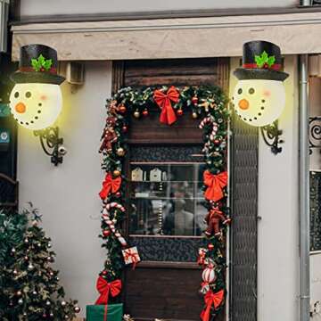 FANJURNEY Snowman Christmas Porch Light Covers for Easy Decor