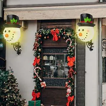 FANJURNEY Snowman Christmas Porch Light Covers for Easy Decor