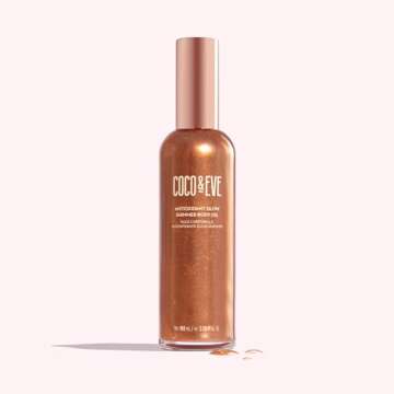 Coco & Eve Antioxidant Glow Shimmer Body Oil - Lightweight Skin Illuminator with Pearlescent Mineral...