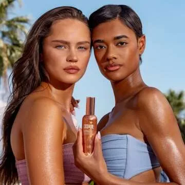 Coco & Eve Antioxidant Glow Shimmer Body Oil - Lightweight Skin Illuminator with Pearlescent Minerals, Natural Glitter, Antioxidants for Shimmering, Moisturizing and Healthy Glow (3.38 Fl Oz)